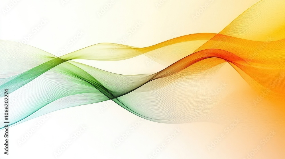 Poster abstract colorful waves in gradient design