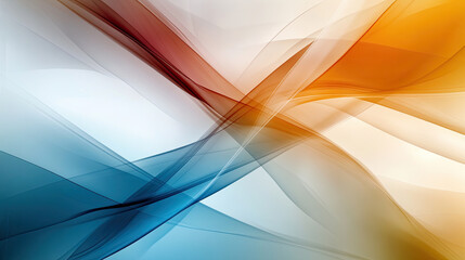 Obraz premium Modern digital abstract representation of flowing colors in blue, orange, and white. This vibrant design evokes sense of movement and energy, perfect for backgrounds or artistic projects