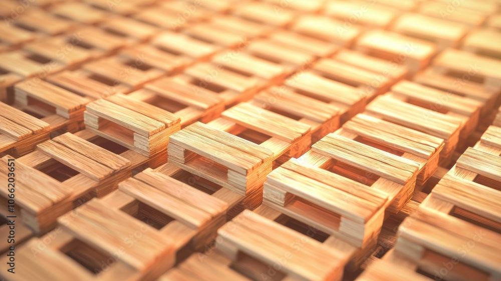 Poster stacked pallets ready for efficient distribution