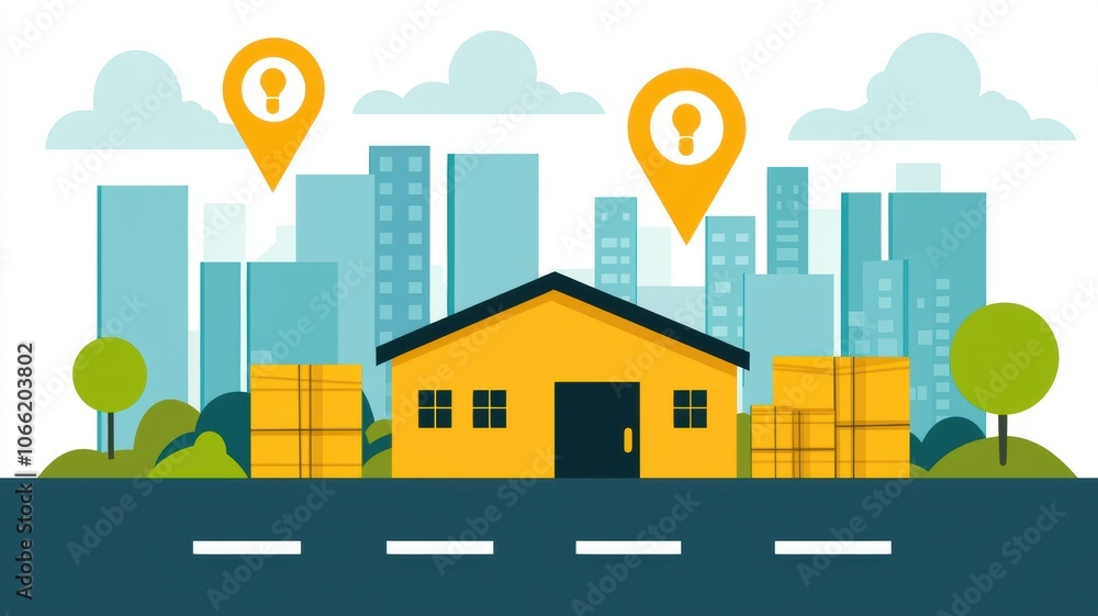 Poster connecting logistics channels for efficient distribution