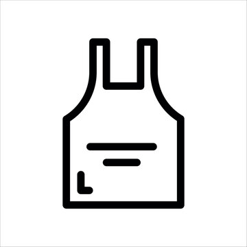 Apron icon line vector symbol