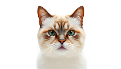 Fototapeta premium Cat baldness isolated with white highlights, png