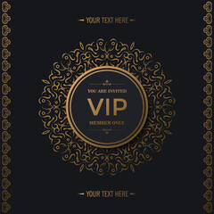 Elegant gold VIP ornament background