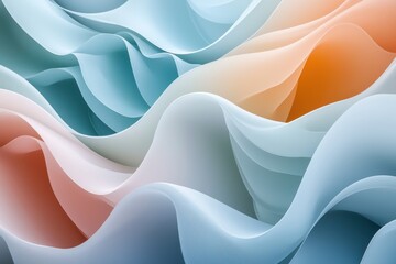 Abstract Wavy Pattern with Soft Pastel Colors