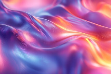 Obraz premium Abstract Wavy Background with Pink, Blue, and Yellow Hues