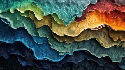 Obraz premium Swirling colors blend harmoniously, creating an enchanting display of abstract patterns that evoke a sense of wonder and intrigue as evening settles in.