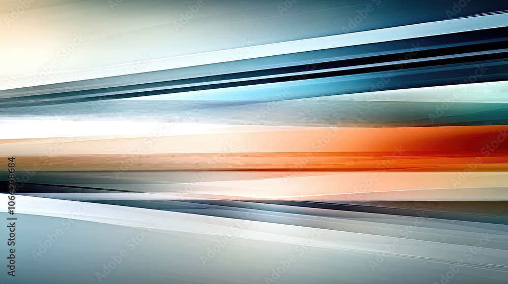 Poster dynamic abstract lines with soft color transitions