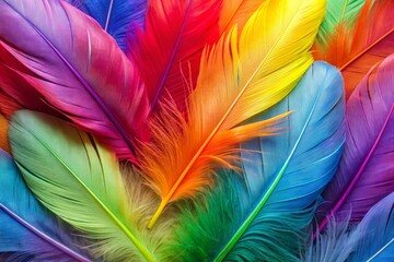Obraz premium colorful feathers background