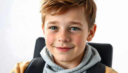 Young handicap man isolated with white highlights, png