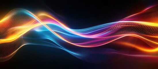 Fototapeta premium Abstract Light Waves in Vibrant Colors