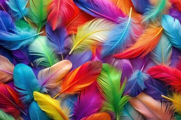Obraz premium colorful feathers background