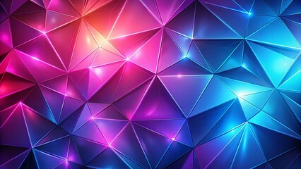 Obraz premium Abstract Geometric Surface with Shimmering Lights and Vivid Hues