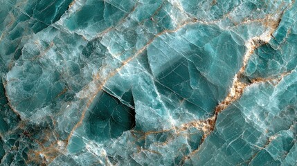 Obraz premium Teal and Gold Marble Texture with Veins