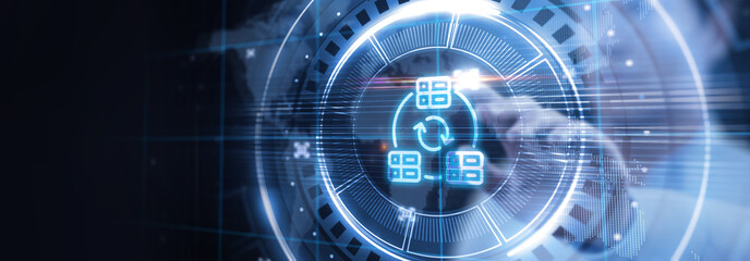 Business, Technology, Internet and network concept. Automation Software Technology Process System.