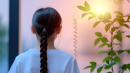 Scientist Analyzing DNA Sequence on Digital Screen