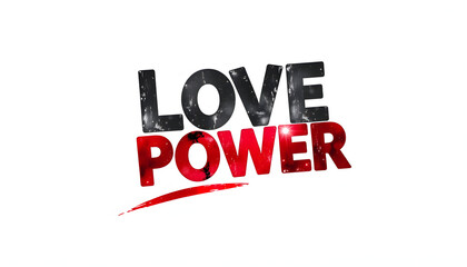 Fototapeta premium Love Power isolated with white highlights, png