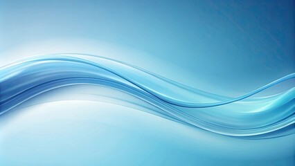 Fototapeta premium Simple vertical soft blue curve wave shape background , wave, texture, presentation, template, design, abstract, curve