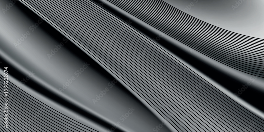 Poster vector abstract geometric stripe diagonal black and white gradient line. minimal futuristic