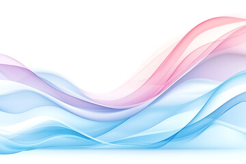 Fototapeta premium A blue and pink wave with a white background. The colors are vibrant and the wave appears to be flowing