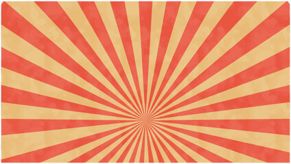 Fototapeta premium 水彩風のシンプルな集中線・赤金