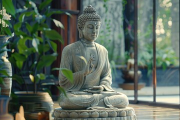 Fototapeta premium Buddha in meditation Buddha in meditation religious concept