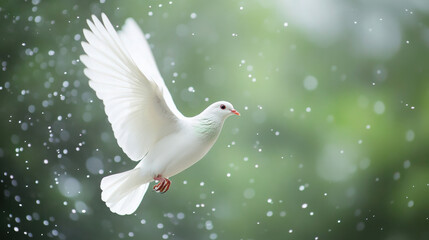 Obraz premium white dove in flight