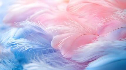 Colorful Pastel Feathers in a Vibrant Display.