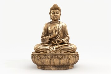golden Buddha.Buddha on a white background.