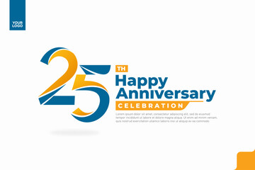 Number 25 logo icon design, 25th birthday logo number, anniversary 25