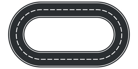 Fototapeta premium Illustration of a smooth winding asphalt highway