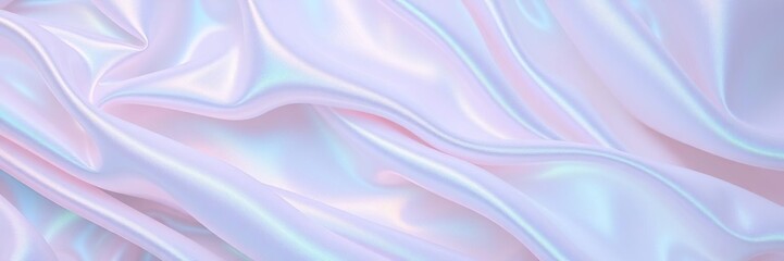 Obraz premium Layers of iridescent fabric with subtle folds create a sense of luminosity and visual interest, layers, creases