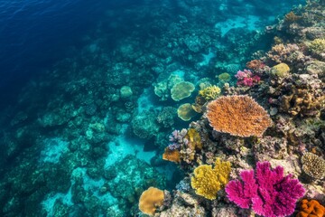 Fototapeta premium Vibrant Coral Reef in the Ocean.