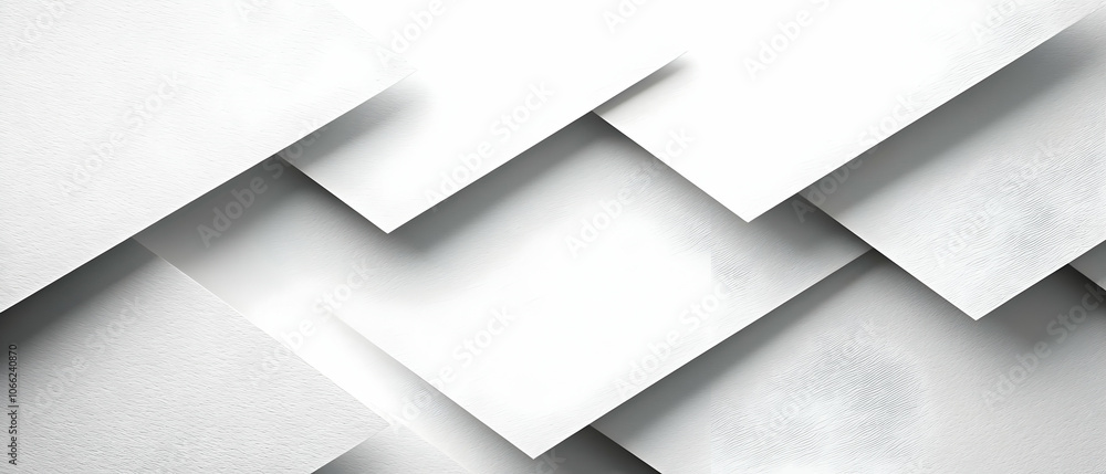 Poster layered white paper textures creating a visually striking background for design and presentation.