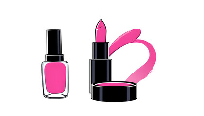 Logo - Kosmetik isolated with white highlights, png