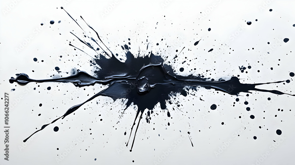 Aufkleber paint splatter on a white background, creating an abstract and artistic composition.