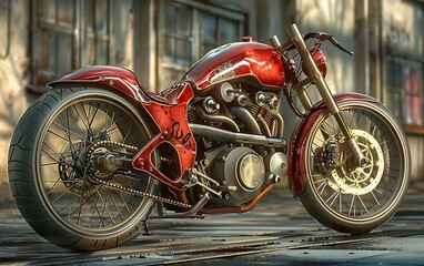 sports motorcycle on a dark background