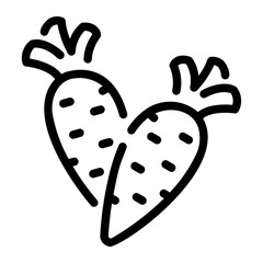 carrot Line Icon