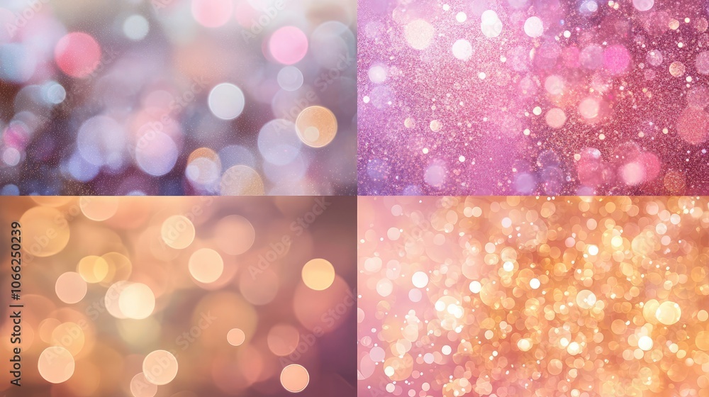 Poster colorful abstract bokeh created by playful light reflections at night generative ai