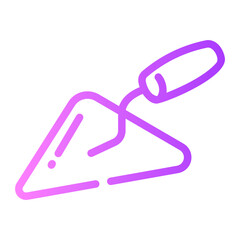 trowel Line Gradient Icon