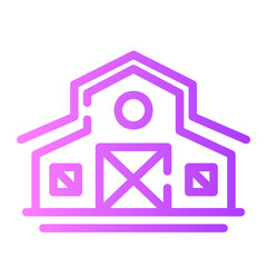 barn Line Gradient Icon