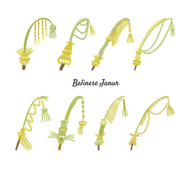 Balinese Yellow Leaf Janur Decoration