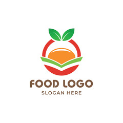 Hand draw healthy food logo design