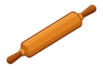 Wooden rolling pin vector illustration 
