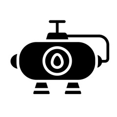 Hydrogen Fuel Solid Icon