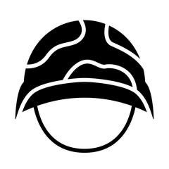 Military Helmet solid icon