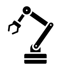 Robotic Arm Solid Icon