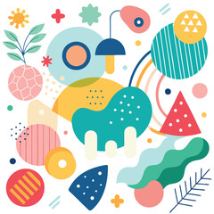 creative abstract style art background for children