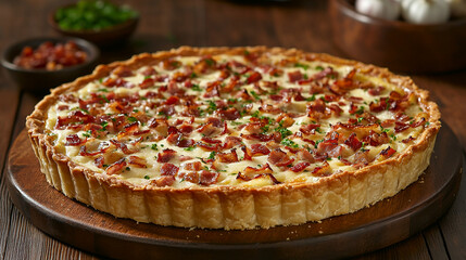 Swiss Quiche Lorraine with Gruy&egrave;re Cheese and Bacon