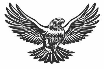 Obraz premium Soaring Bird in Flight - Minimalist Line Art