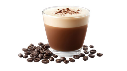 view of a steaming cup of espresso transparant background